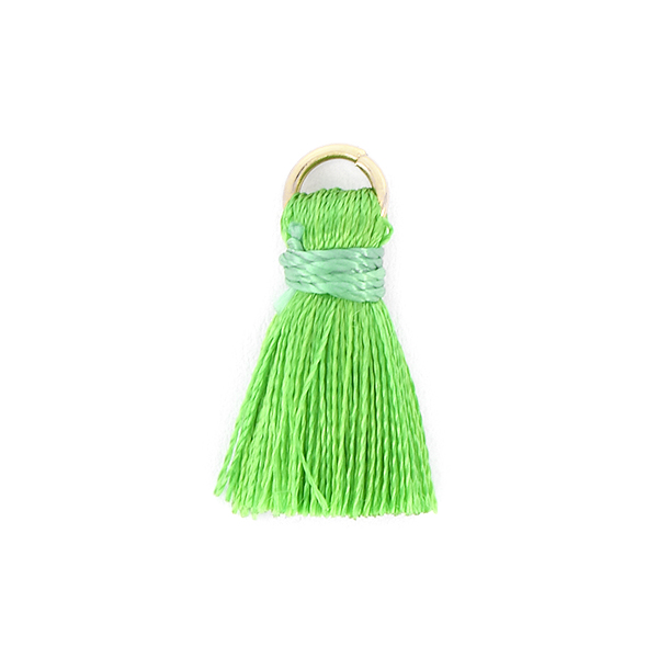 20mm Thread Tassel for jewelry making Green color - 4pcs pack