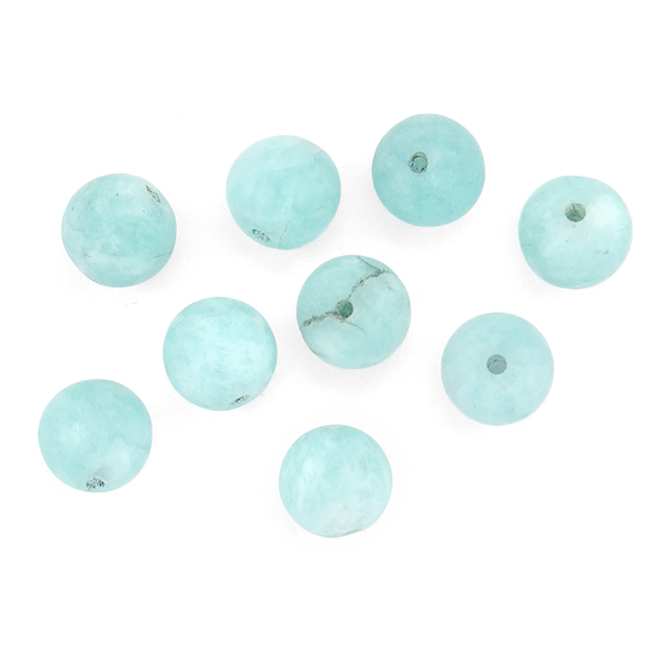 8mm Round natural Turquoise Matte Agate Beads - 10pcs pack