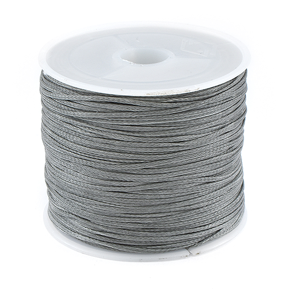 1 Roll Waxed Polyester Cord for Beading Grey color