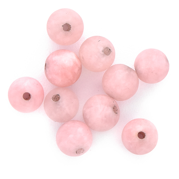 6mm Round natural Agate Beads Antique Pink color - 10pcs pack