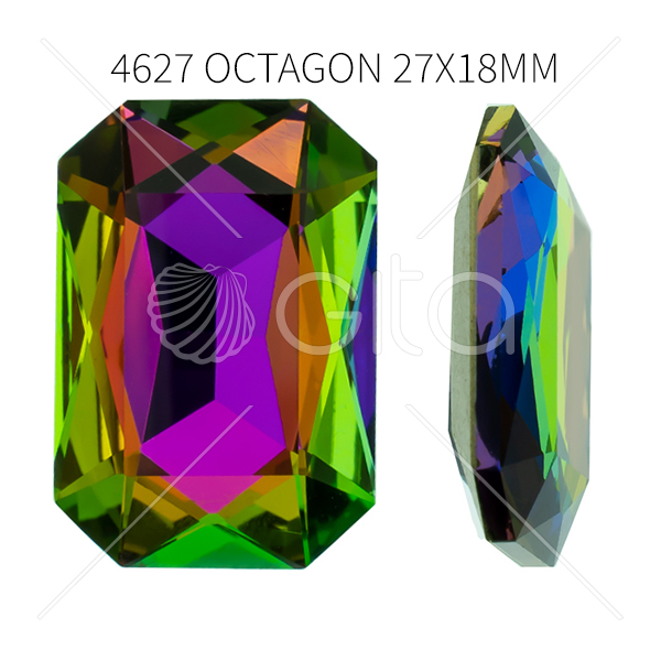 Aurora A4627 Octagon 27x18mm Vitrail Medium color-1pc pack