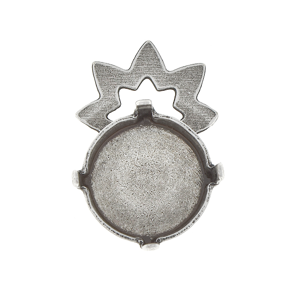 12mm Rivoli pendant base with star-shaped top loop