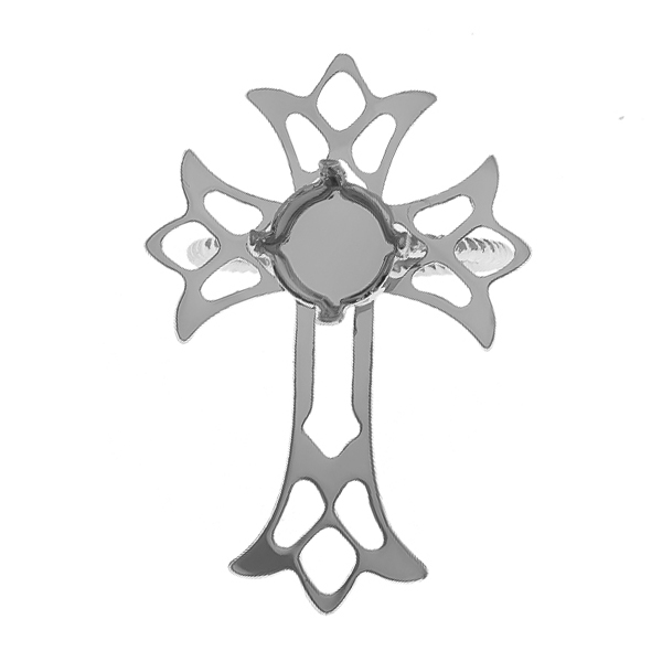 39ss Decorated Templar knights cross adjustable thin ring base