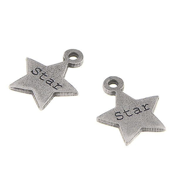15x12mm Star metal casting charm with one top loop 