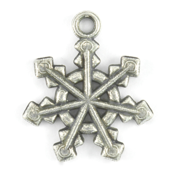 Snowflake pendant with top loop
