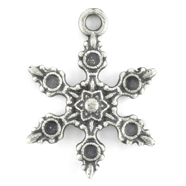 Snowflake pendant with top loop