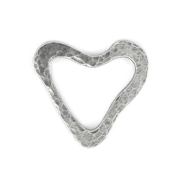 Hollow Heart metal jewelry connector   