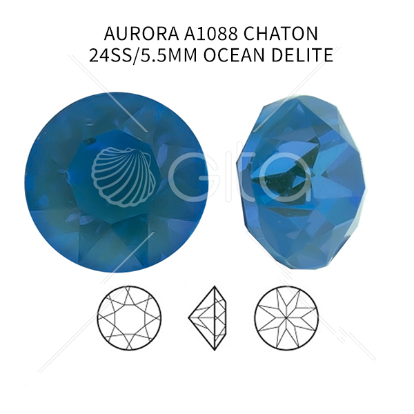 Aurora Crystal 24ss/5.5mm Chaton A1088 Ocean Delite color-20pcs pack 