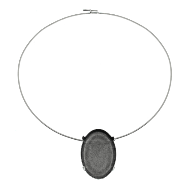 39x28mm Oval setting  Wire Necklace/Choker base