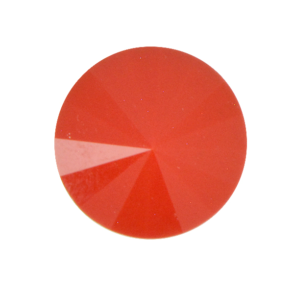 Opaque Red Glass Stone for 1122 14mm Rivoli setting -2pcs