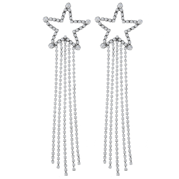 Stars stud earrings base with rhinestones 