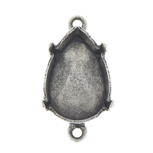 14x10mm Pear shape empty stone setting with two side loops