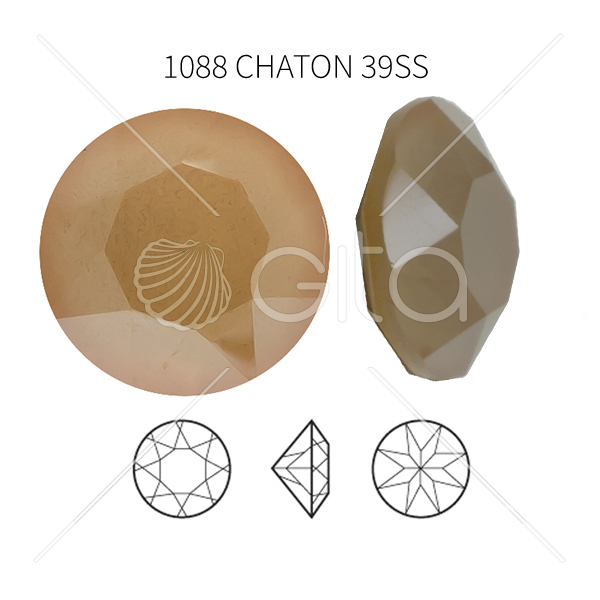 39ss/8mm Chaton 1088 Aurora Crystal Ivory Cream