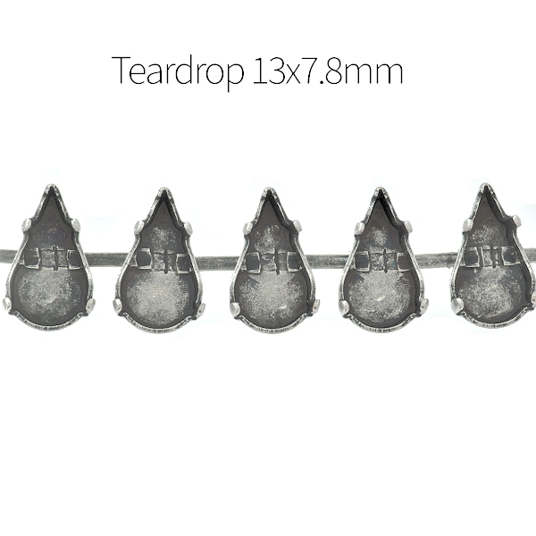 13x7.8mm Teardrop  Cup chain for Bracelet - 1Meter