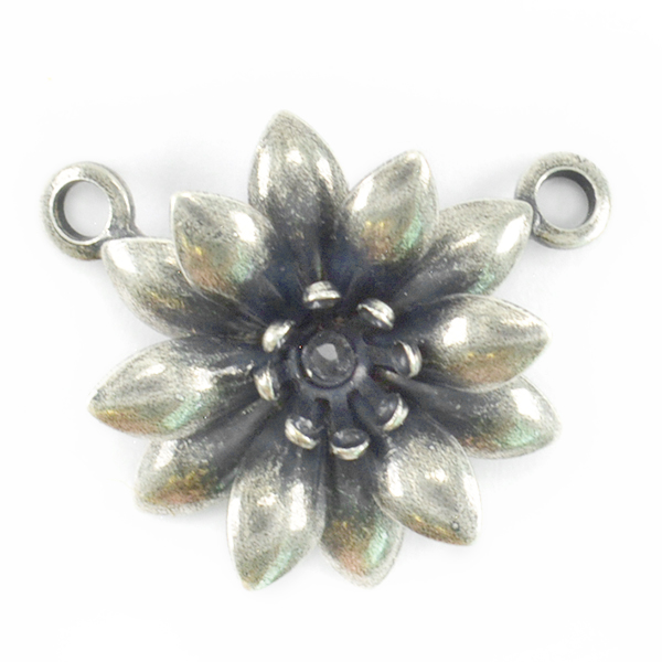 24ss Flower Pendant base with Two side loops