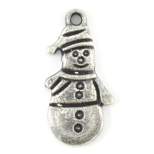 Snowman pendant with top loop