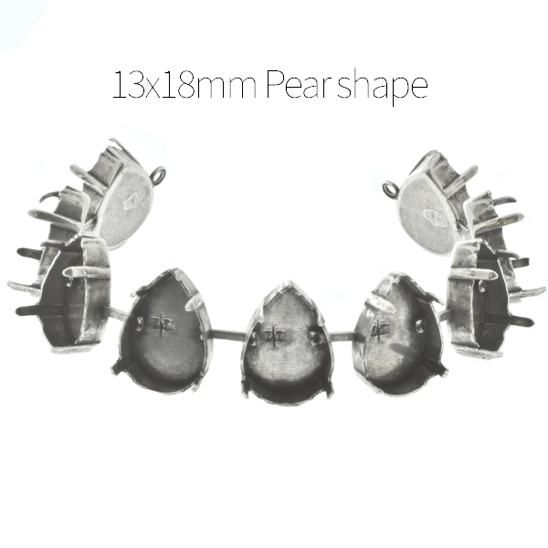 13x18mm Pear shape cup chain Bracelet base