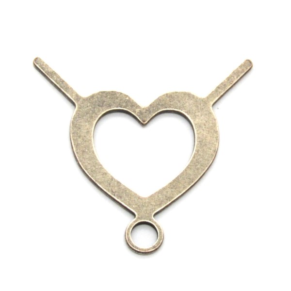 Heart Cup Chain connector with bottom loop