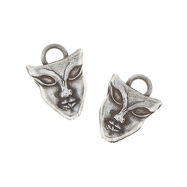 Face mask charm with one top loop 