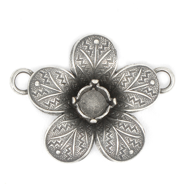 29ss Flower Pendant base with two side loops