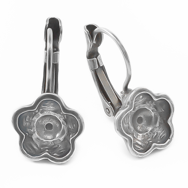 Flower 10mm drop earrings base 