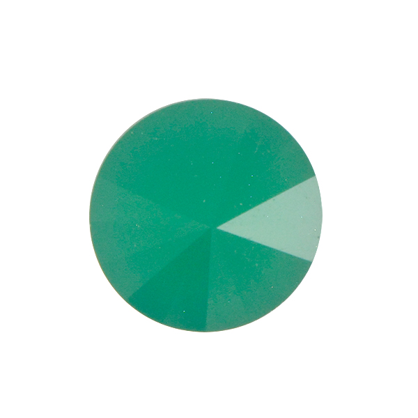 Opaque Dark Green Glass Stone for 1122 12mm Rivoli setting -2pcs