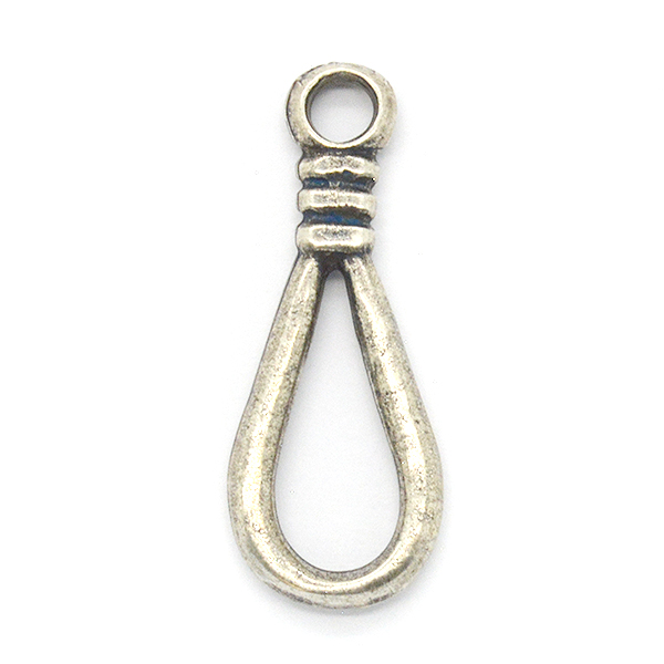 Lasso  Metal casting pendant base with one top loop  