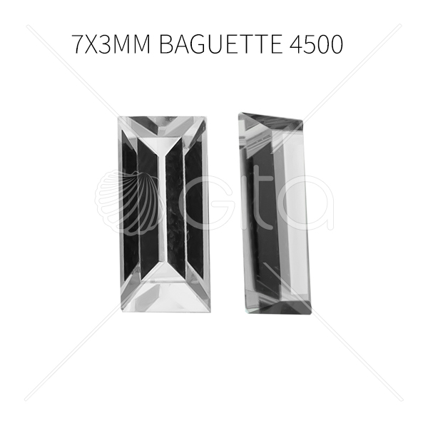 Aurora A4500 Baguette 7x3mm Crystal Clear color-8pcs pack