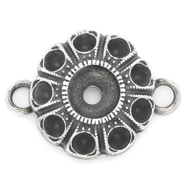 24pp, 29ss Flower jewelry connector with two loops