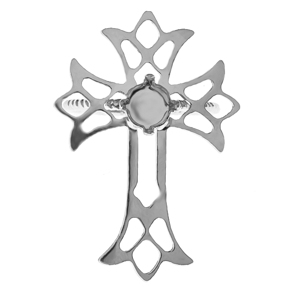 29ss Decorated Templar knights cross adjustable thin ring base