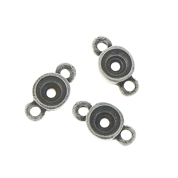 24ss metal casting stone setting with two loops 