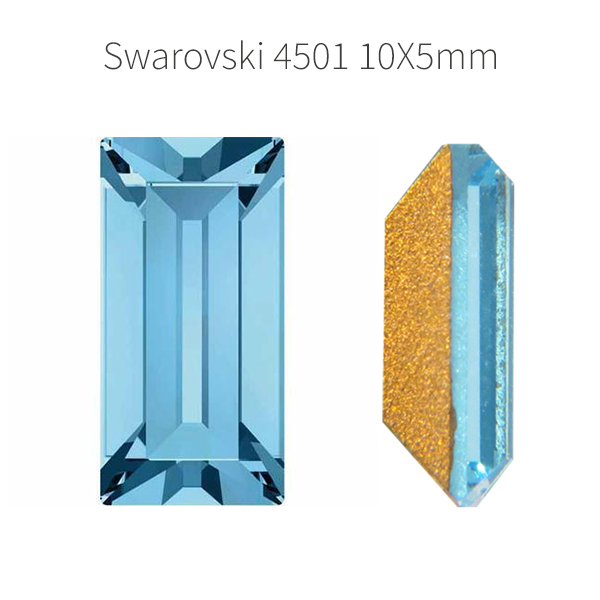 Swarovski 4501  10x5mm Light Turquoise color - 2 pcs pack