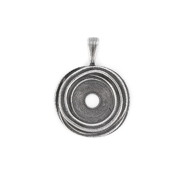 39ss Wavy Pendant base with Hanger Pendant Bail