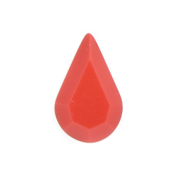 Opaque Red Glass Stone for 13x7.8mm Pear shape setting - 5pcs pack