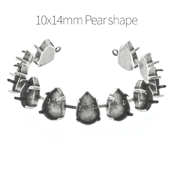 14x10mm Pear shape cup chain Bracelet base