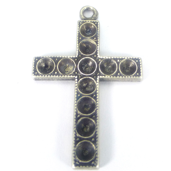 18pp Cross pendant base with top loop
