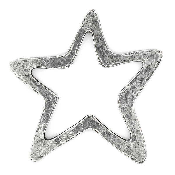 Hollow Star metal jewelry connector  