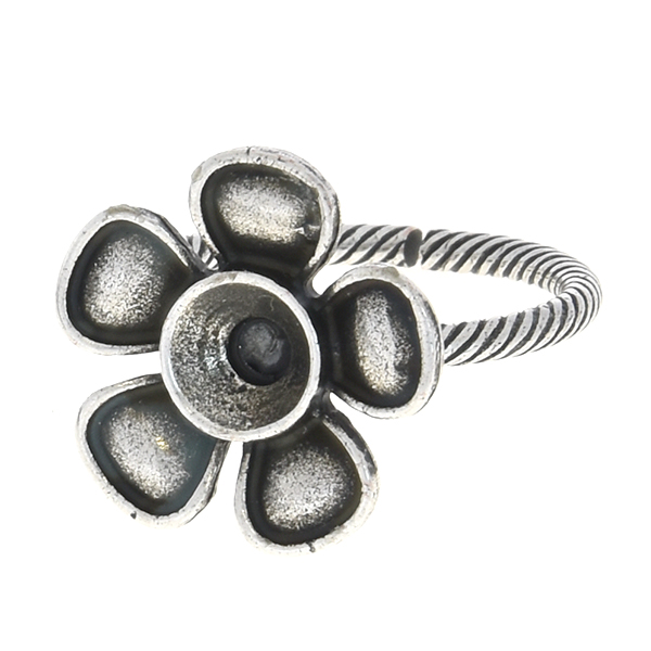 29ss Metal flower adjustable ring base