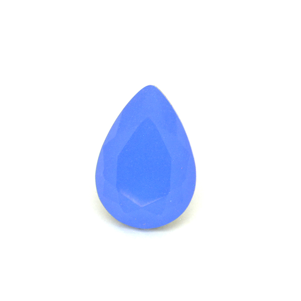 Opaque Blue Glass Stone for Pear shape 10X7mm 4320 setting-5pcs pack