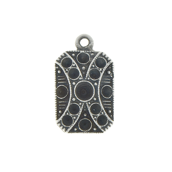 8pp, 18pp Octagon metal casting pendant with one top loop