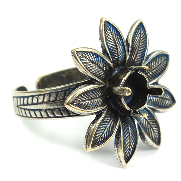 29ss Ring base with flower element 