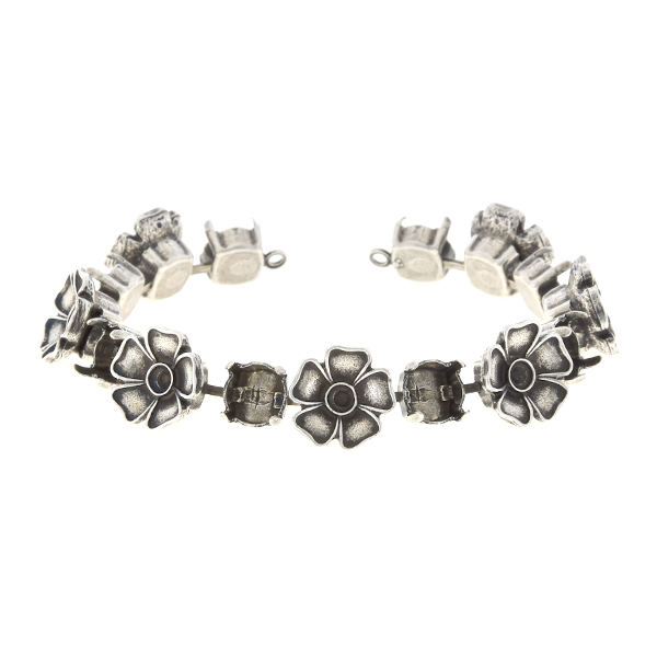 24pp, 39ss Cup chain bracelet with metal flowers