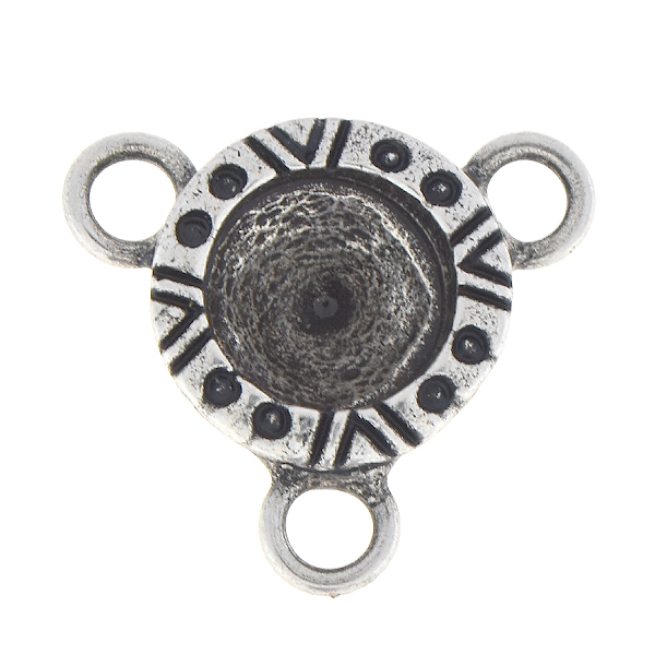 39ss Tribal Jewelry connector with three loops