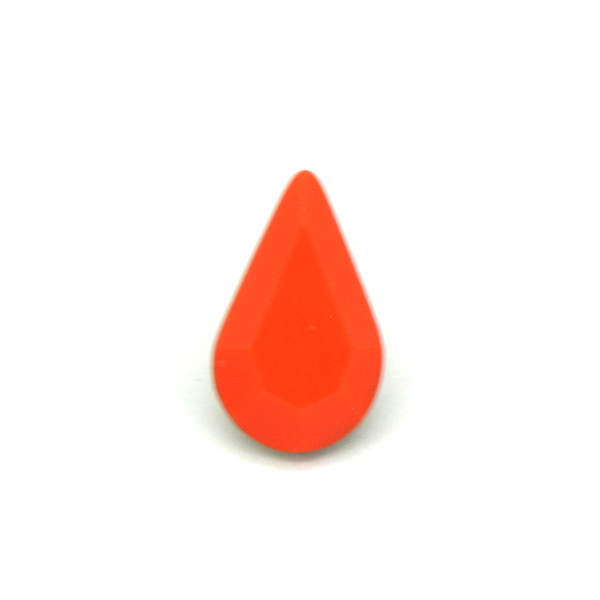Opaque Orange Glass Stone for Pear shape 10X6mm table cut 4328 setting-5pcs pack