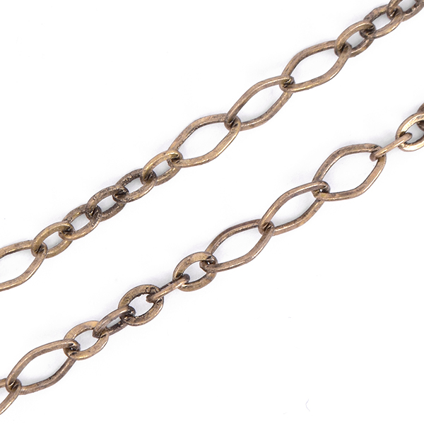 6.5x4mm Rhombus link Chain Necklace - 1 meter