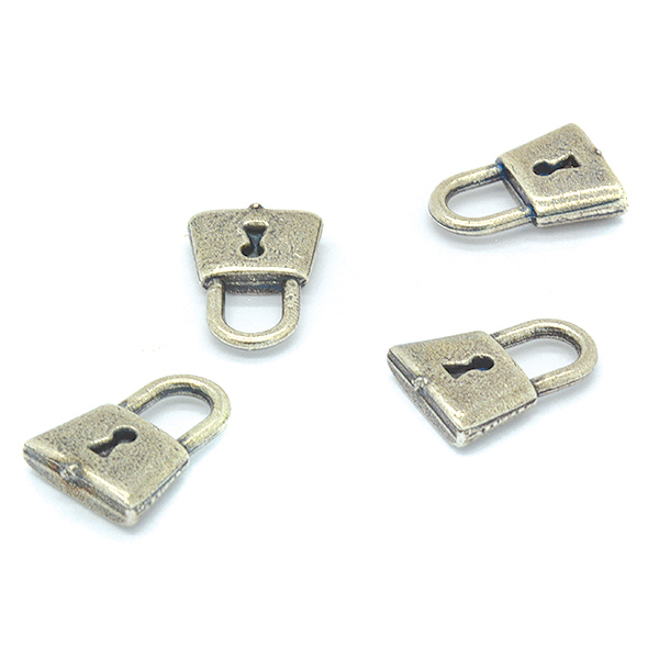 Lock Charm with one top loop