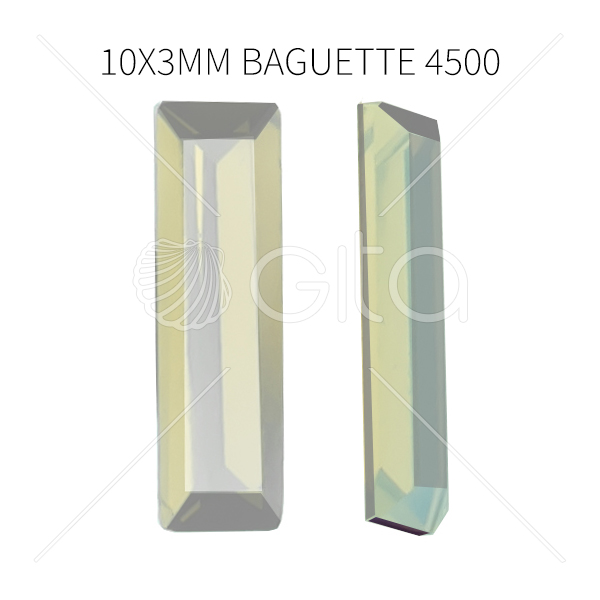 Aurora A4500 Baguette 10x3mm White Opal color-8pcs pack