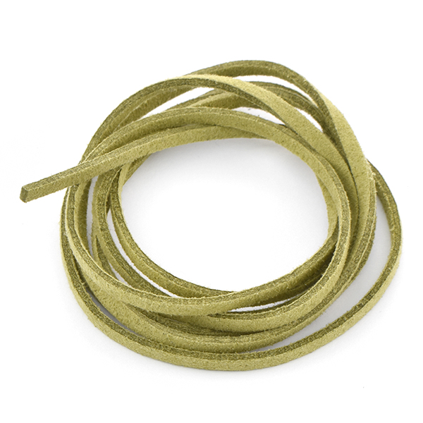 3mm Faux Suede Leather Cord Hunter Green color - 1 Meter