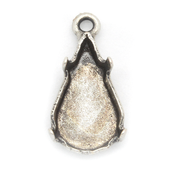 Pear shape Tabel cut 13X7.8mm Pendant base with top loop