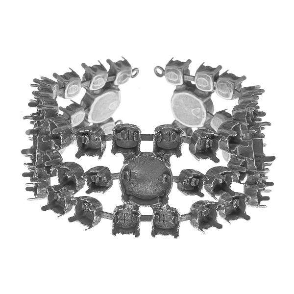 24ss / 29ss / 12mm Rivoli cup chain settings Triple rows bracelet base